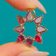 Georgian 9ct Gold Pear-Shaped Garnet "Star" Roundel Charm