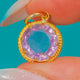 Dainty 9ct Gold Pink Rose-De-France Amethyst Charm