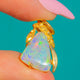 18ct Gold Opal Pendant Leaf Motif