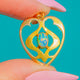 Art Nouveau 9ct Gold Opal Openwork Heart Pendant