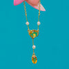 Edwardian 18ct Gold Citrine Pearl Drop Necklace