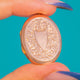 Forget-me-not locket with 9ct Gold back and front, shield detail