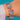Bernard Instone Silver enamel primrose bracelet, reverse view