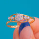 Angled detail of the central flower and four side Diamonds (A0402)