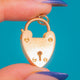 Victorian 18ct Gold Heart Padlock Pendant, view 4