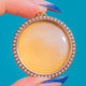 Front view of the circular picture window and natural Pearl border (A0449)