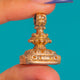 Antique Gold seal fob, ornate scrollwork profile