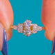 Art Deco 18ct Gold & Platinum Diamond Engagement Ring, view 1