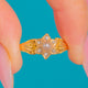 Victorian 18ct Gold Pearl & Rose Cut Diamond Star Ring, front of Pearl and Diamond star