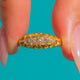 Antique 18ct Gold Old Mine Cut Diamond 5-Stone Ring - 0.15cts, front of five old mine cut Diamonds