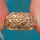 Chunky Antique 9ct Gold Engraved Floral Ring, c.1914