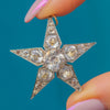 Larger Antique Silver Paste Star Pendant