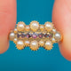 Georgian 18ct Gold Pearl & Garnet Ring