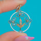 Art Nouveau 18ct Gold & Platinum Aquamarine Diamond Pendant
