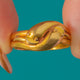 Victorian 18ct Gold Double Snake Ring c.1886
