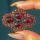 Impressive Victorian Garnet East West Cabochon Pendant