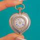 Edwardian Silver Heart Pocket Watch