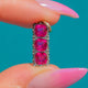 Antique Hot Pink Paste Charm