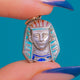 Blue-background Enamel face (C9952)
