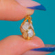 Art Nouveau 9ct Gold Caged Baroque Pearl Charm