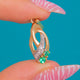 Vintage 9ct Gold Emerald Diamond Knot Pendant