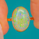 Large Antique 9ct Gold Oval Opal Solitaire Ring, 2.62ct Opal
