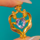 9ct Gold Amethyst Heart Pendant