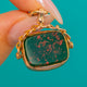 Antique Art Deco 9ct Gold Bloodstone & Sardonyx Spinner Fob, Hallmarked 1929