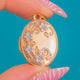 Pretty 9ct Solid Gold Oval Locket, White Gold Flowers