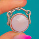 Antique Sterling Silver Bloodstone & Sardonyx Swivel Fob