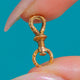 Embossed 9ct Gold Screw-In Dog Clip