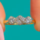 Art Deco 1.30ct Diamond Trilogy Three Stone Ring
