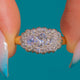 1.30ct Antique Victorian 18ct Gold Old-Cut Diamond Cluster Engagement Ring, Centre Alone is 0.50ct