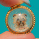 Victorian 18ct Gold Essex Crystal Terrier Dog Pendant