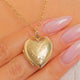 Art Deco 9ct Gold Engraved Puffy Heart Locket