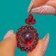 Rare Antique Victorian Rose-Cut Garnet Locket Pendant
