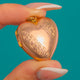Victorian 9ct Gold Engraved Heart Locket