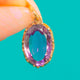 9ct Gold Georgian Crimped Claw Amethyst Charm, 2.90ct