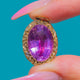 Foiled 9ct Gold Georgian Pink Foil Amethyst Charm, 8.50ct Amethyst
