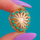 Vintage SOLID GOLD 9ct Turquoise Heart Locket