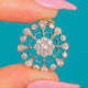 Victorian 15ct Gold Diamond Flower Pendant, 0.80ct
