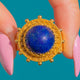 Impressive 15ct Gold Etruscan Lapis Lazuli Ring