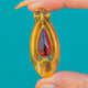 Antique 18ct Gold Etruscan Revival Garnet Pendant, c.1884