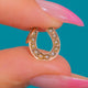 Antique 9ct Gold Pearl Horseshoe Charm
