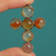 Georgian 9ct Gold Agate Cross Pendant