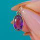 9ct Gold Amethyst Bezel Charm