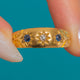 Edwardian 18ct Gold Sapphire Diamond Gypsy Stars Trilogy Ring