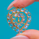 Beautiful 9ct Gold Moonstone Heart Drop Pendant