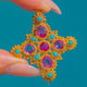 Georgian 18ct Gold Pink Sapphire Turquoise Maltese Cross Pendant, 2.95ct Sapphires