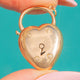 Antique 15ct Gold Puffy Heart Padlock Pendant